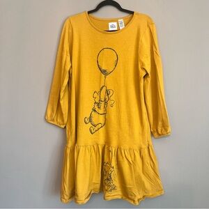 Disney Winnie the Pooh ruffle knit dress Women’s L/XL Piglet Eyore Tigger cotton